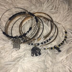 Lightly worn set of bracelets